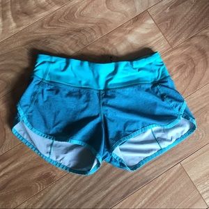 Lululemon Neon Blue Speed Short